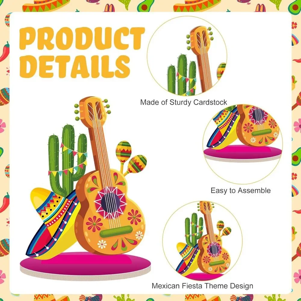 18 Pcs Fiesta Party Decorations, Mexican Centerpieces for Tables